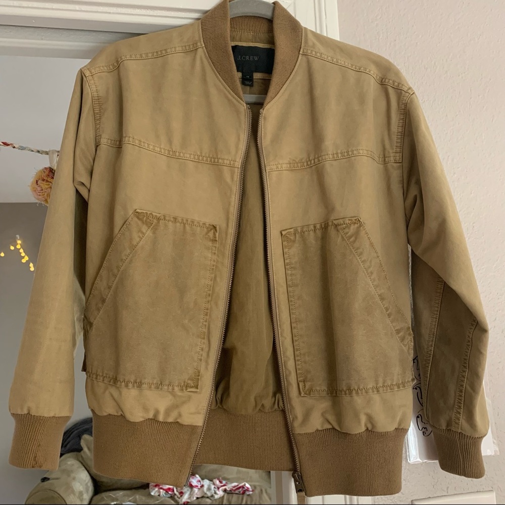 J Crew Khaki Bomber Jacket